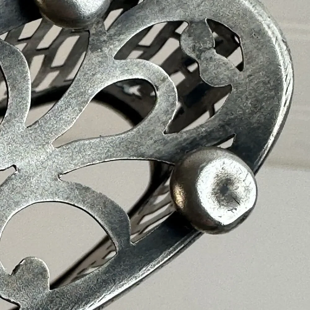 Antique Sterling Silver WEBSTER Art Nouveau Deco Teaspoon Holder Pierced Rack